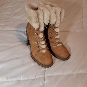 Brown Winter Heeled Boots; G by Guess